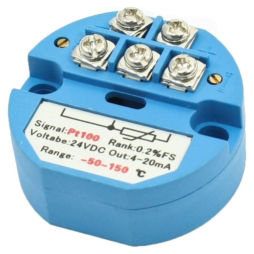 Sensor de Temperatura Transmisor Uxcell PT100 24V CC 4-20mA