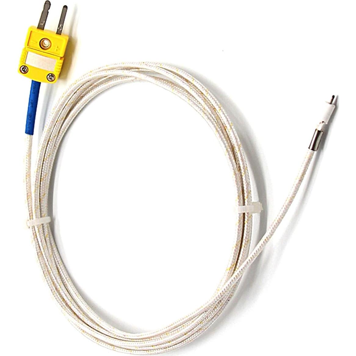 Cable de Termopar Tipo K T-PRO 2M Fibra de Vidrio 0-1000°C