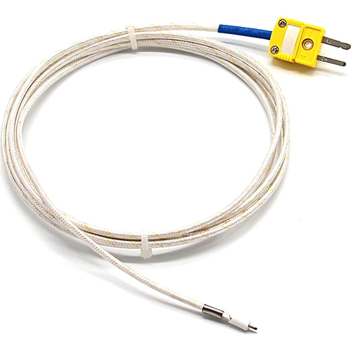 Cable de Termopar Tipo K T-PRO 2M Fibra de Vidrio 0-1000°C