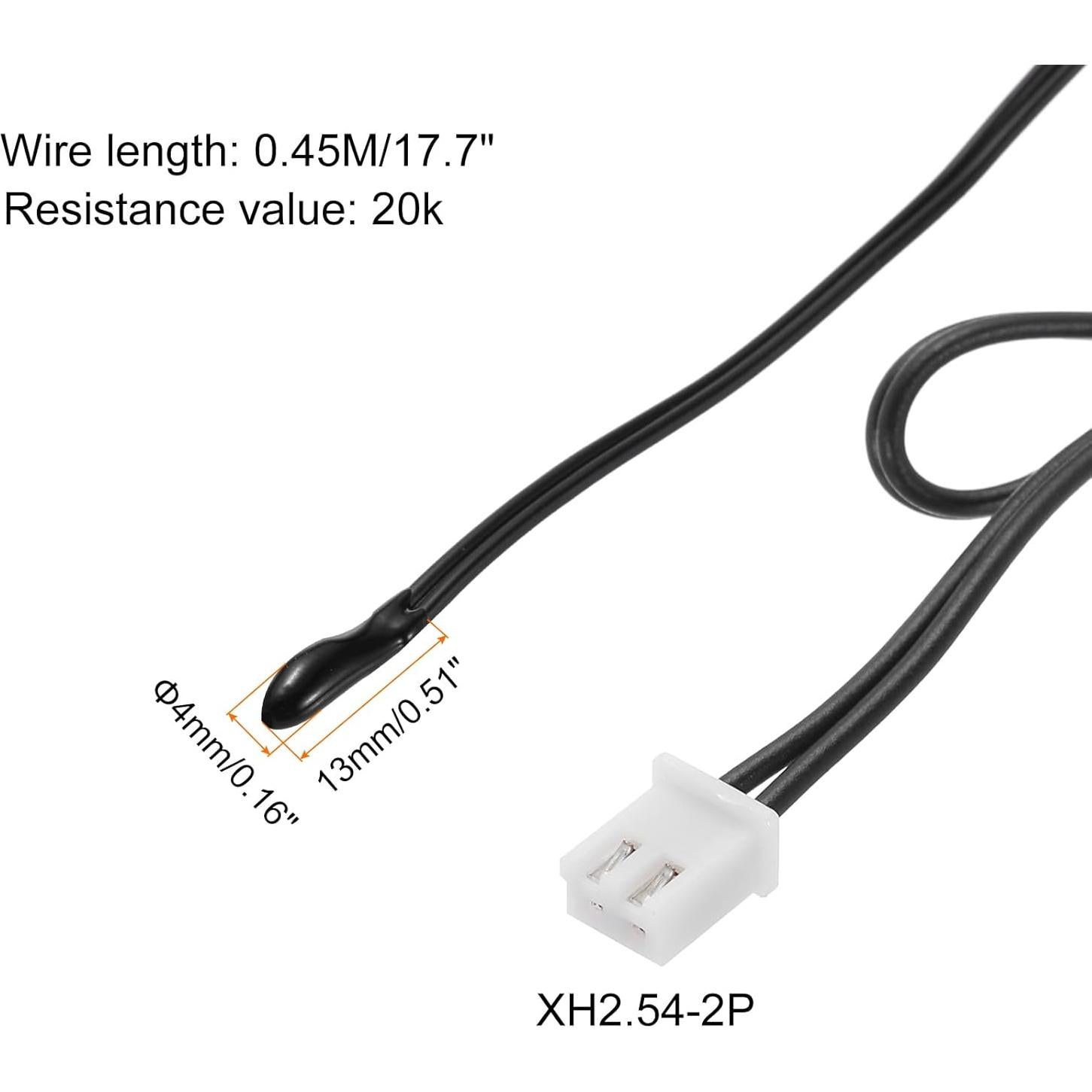Sensor Térmico NTC uxcell 20K 45 cm Epóxico - Termómetro