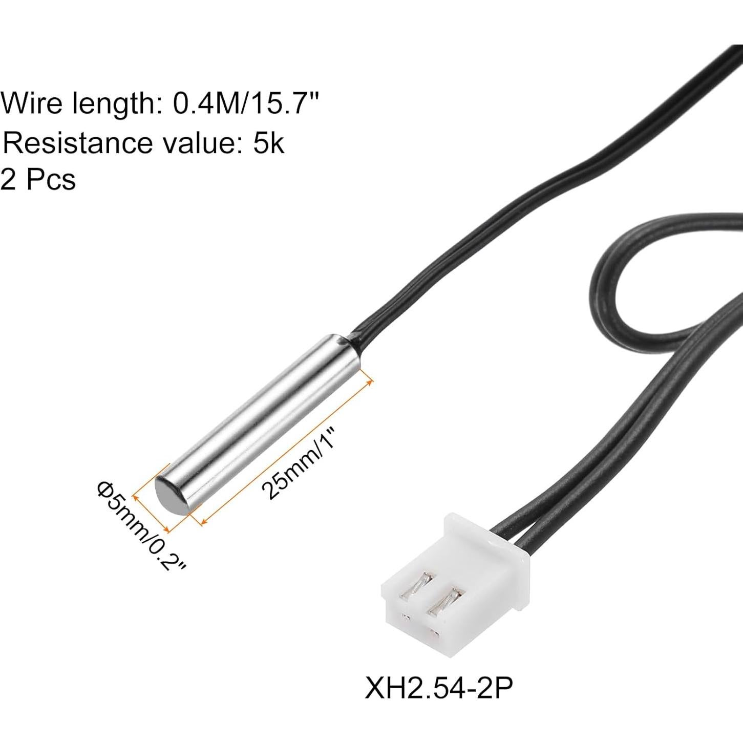 Sonda de Sensor de Temperatura NTC uxcell 5K Acero Inoxidable 40cm