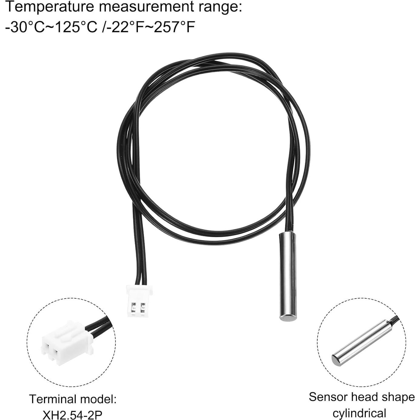 Sonda de Sensor de Temperatura NTC uxcell 5K Acero Inoxidable 40cm