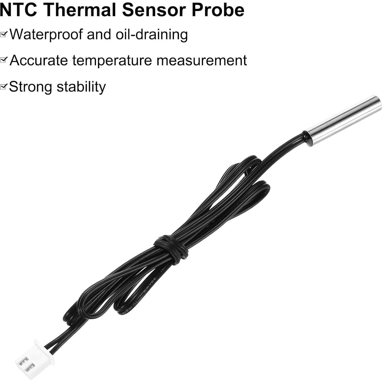 Sonda de Sensor de Temperatura NTC uxcell 5K Acero Inoxidable 40cm