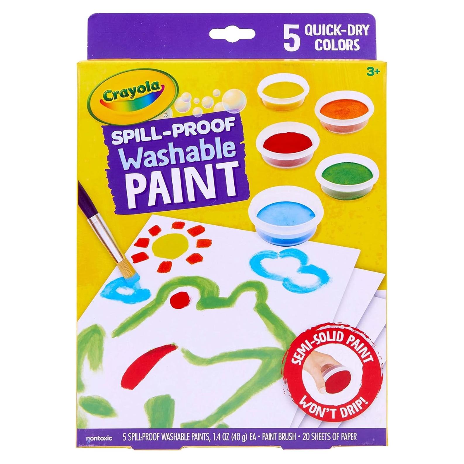 Juego de Pintura Lavable Crayola 5 Tarros 40 ml Niños 3+