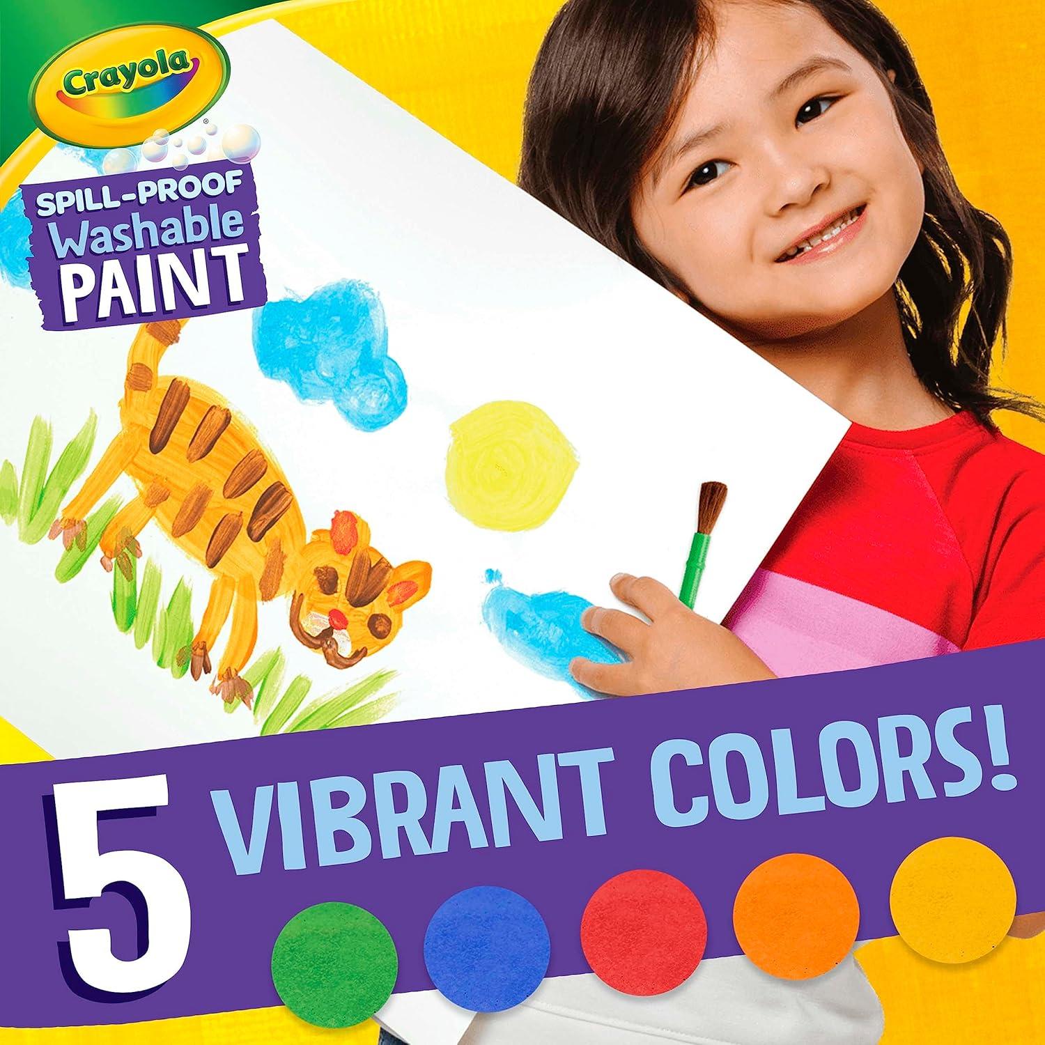 Juego de Pintura Lavable Crayola 5 Tarros 40 ml Niños 3+