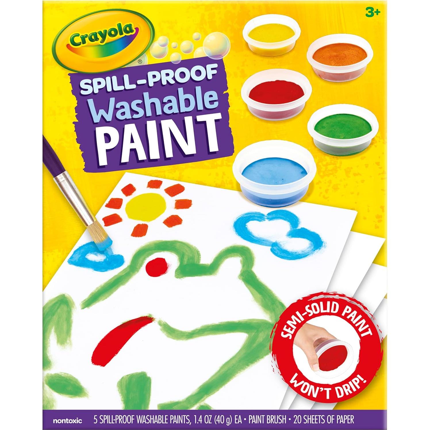 Juego de Pintura Lavable Crayola 5 Tarros 40 ml Niños 3+