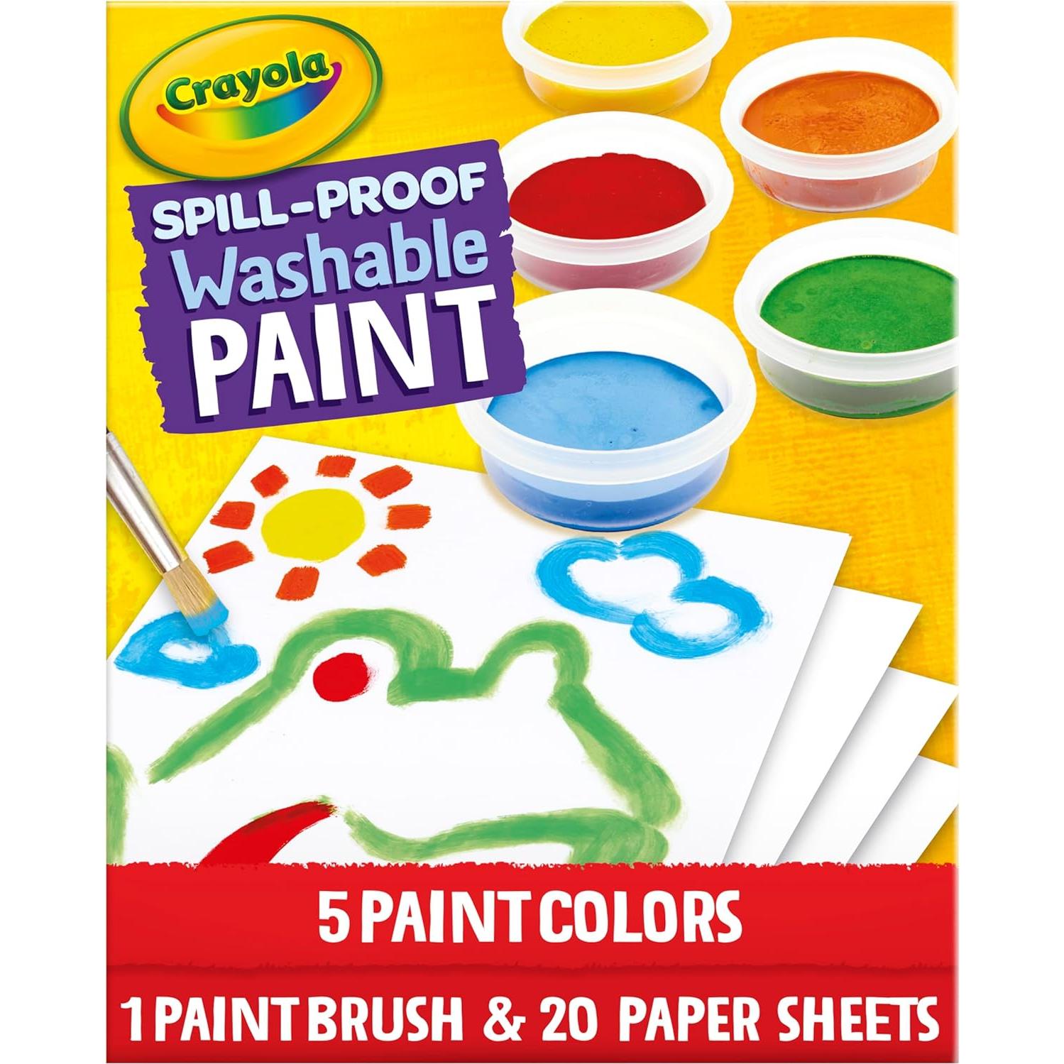 Juego de Pintura Lavable Crayola 5 Tarros 40 ml Niños 3+