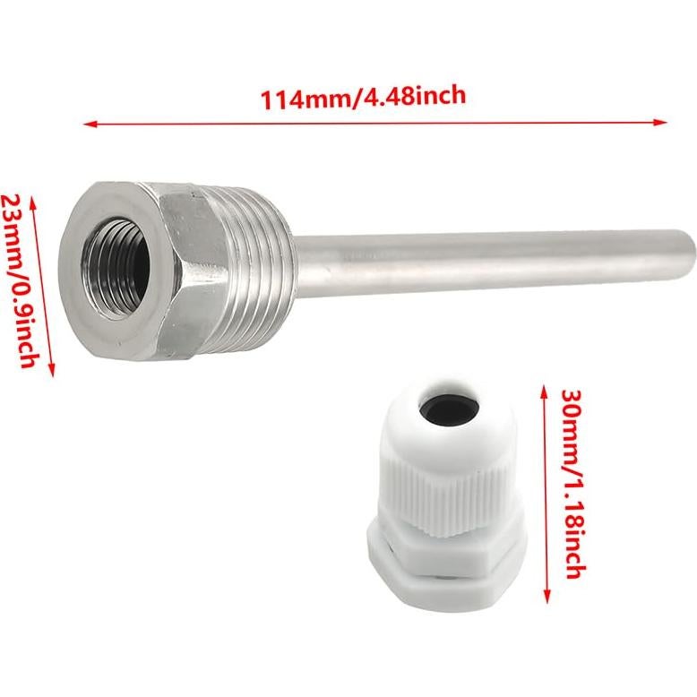 Termopares de Acero Inoxidable ZYAMY 2PCS 100mm NPT