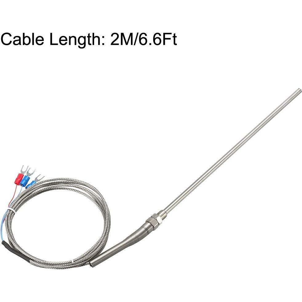 Sensor de Temperatura PT100 uxcell 5mm x 200mm 2M