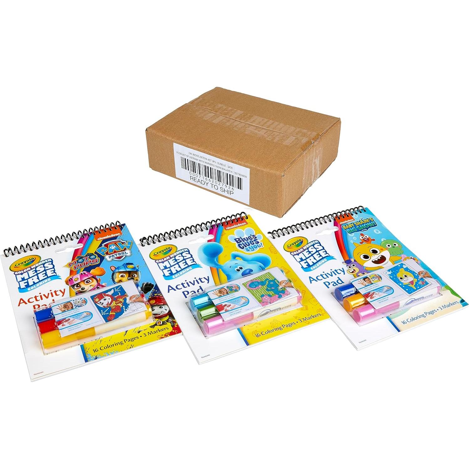 Set Crayola Color Wonder Nickelodeon 57 Piezas Sin Desorden