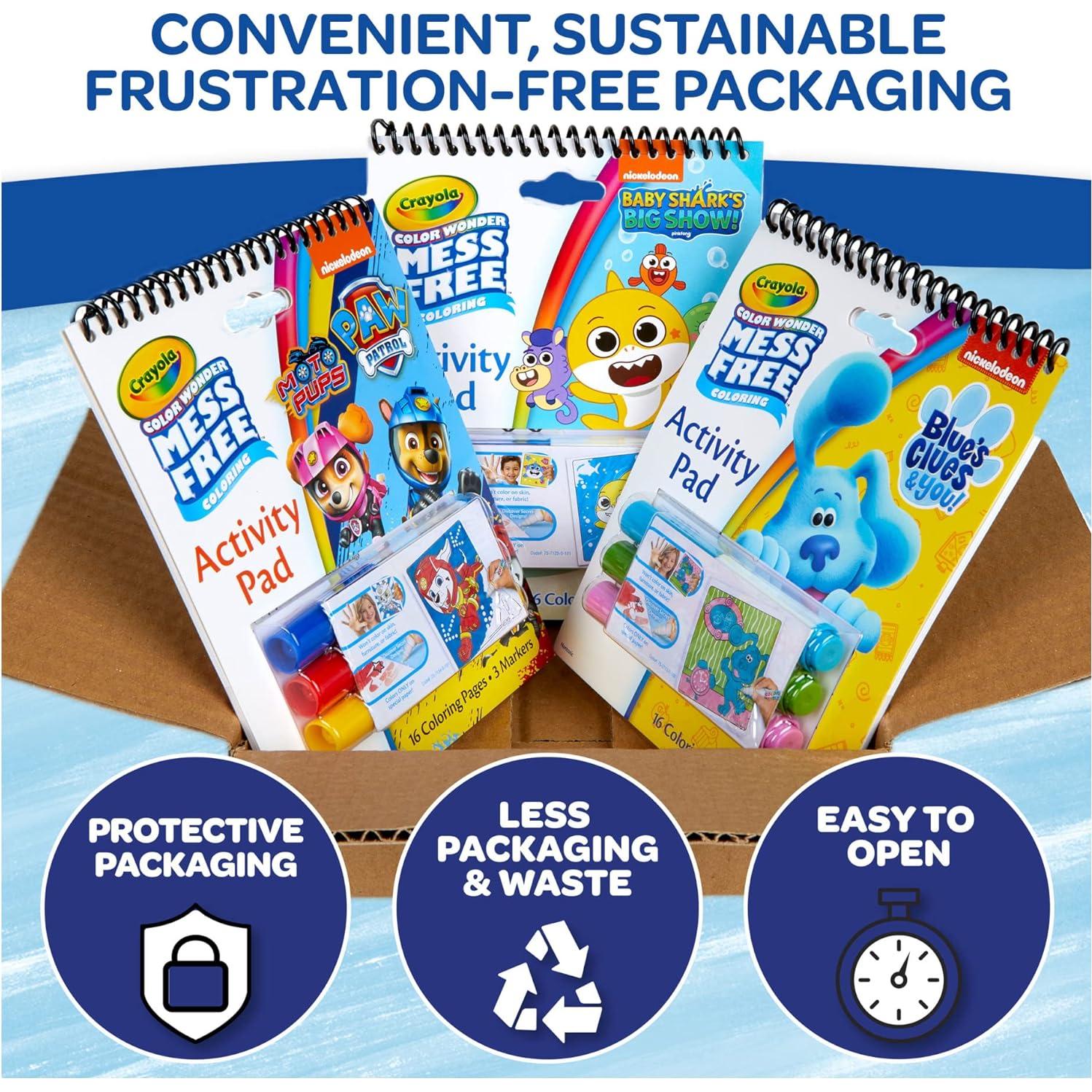 Set Crayola Color Wonder Nickelodeon 57 Piezas Sin Desorden