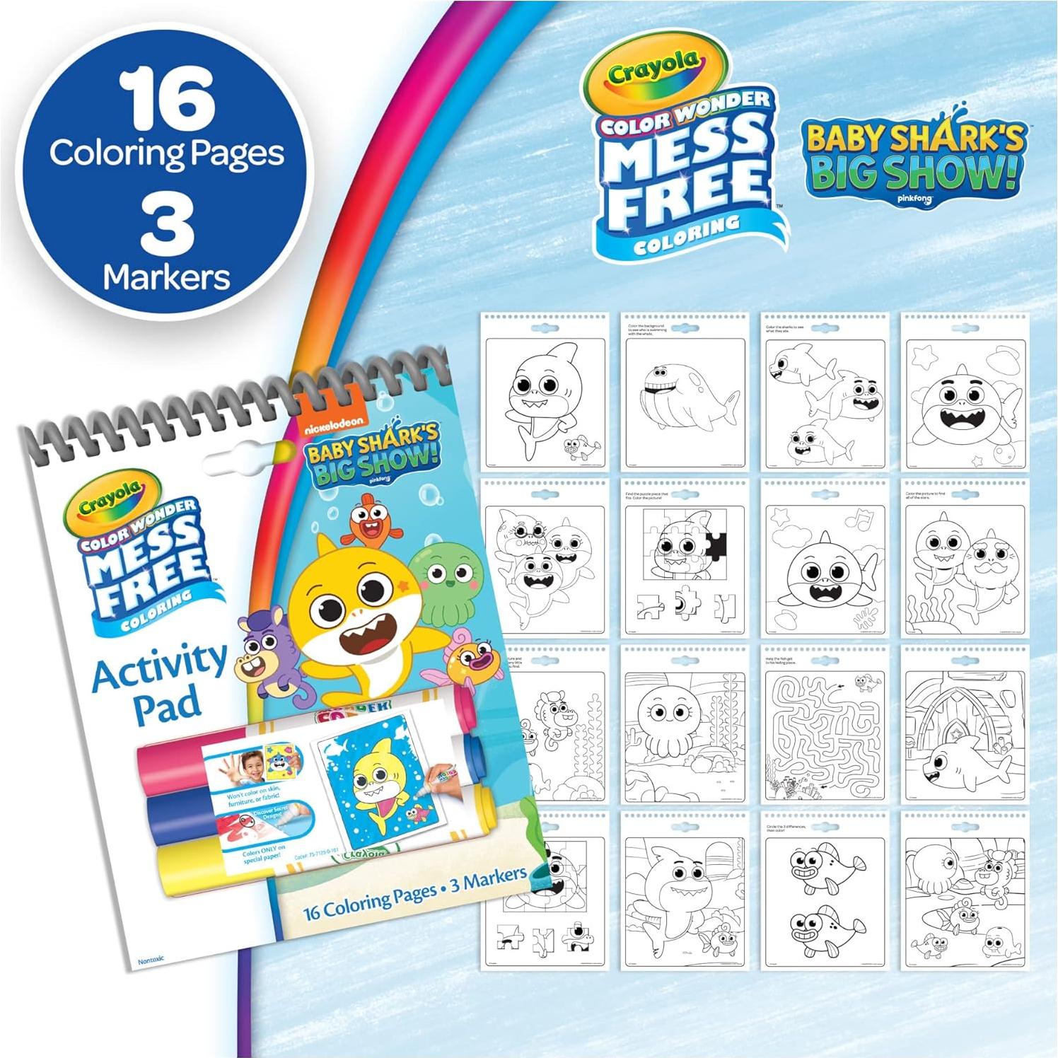 Set Crayola Color Wonder Nickelodeon 57 Piezas Sin Desorden