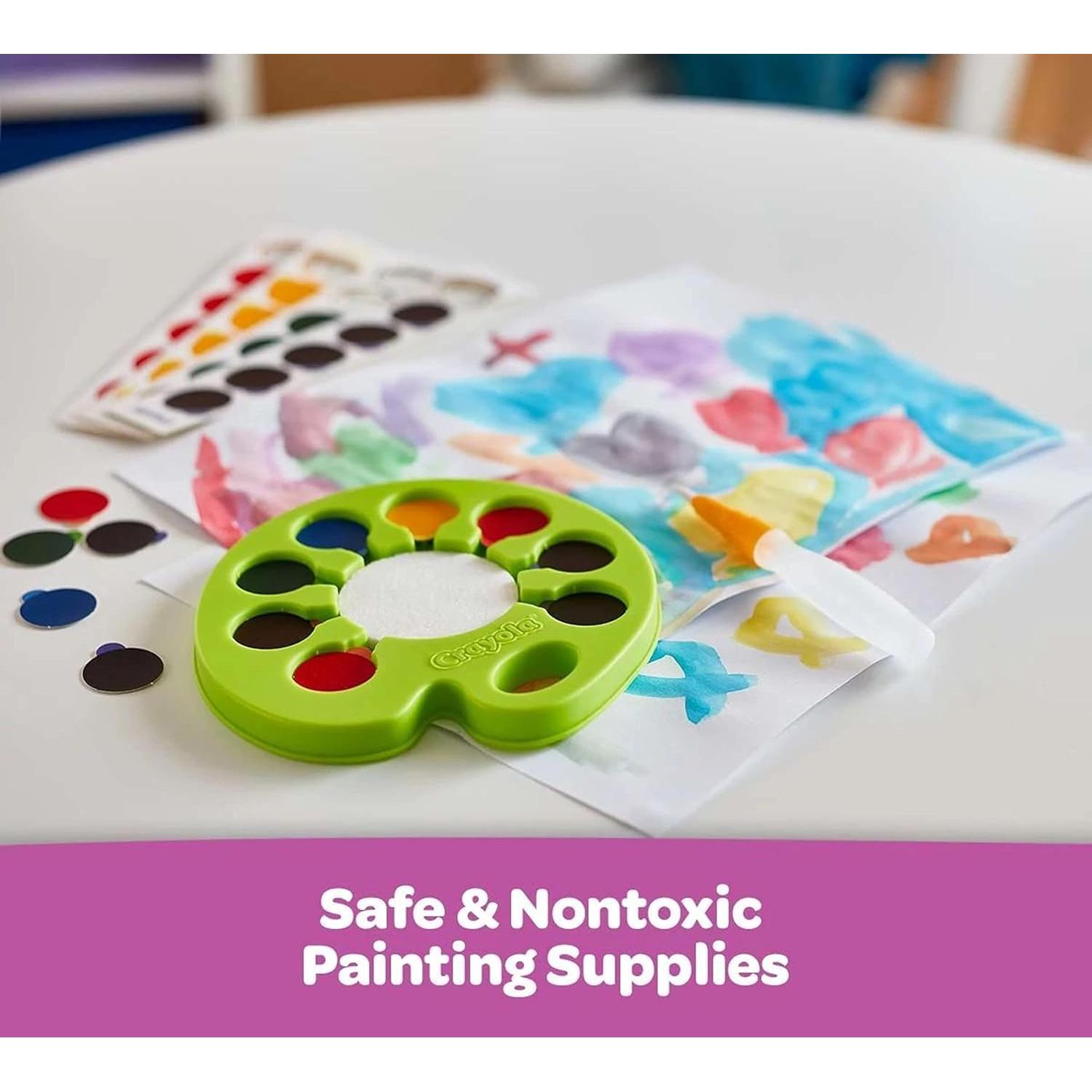 Paleta de Acuarelas Crayola Pop & Paint, Set Lavable 96 Chips