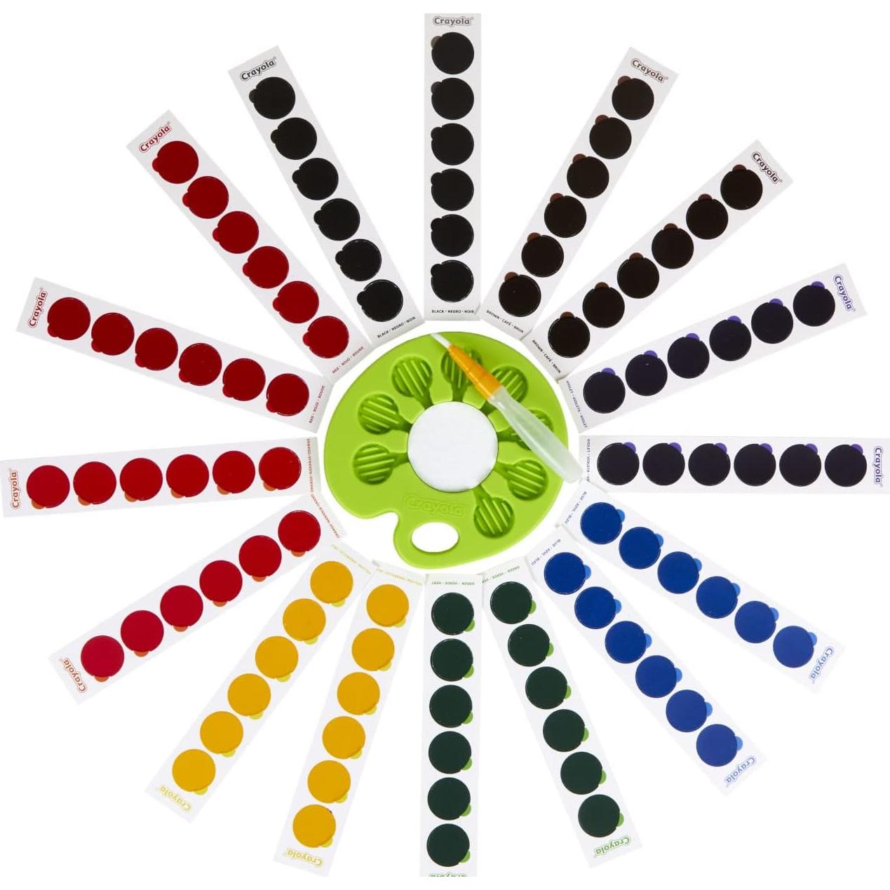 Paleta de Acuarelas Crayola Pop & Paint, Set Lavable 96 Chips