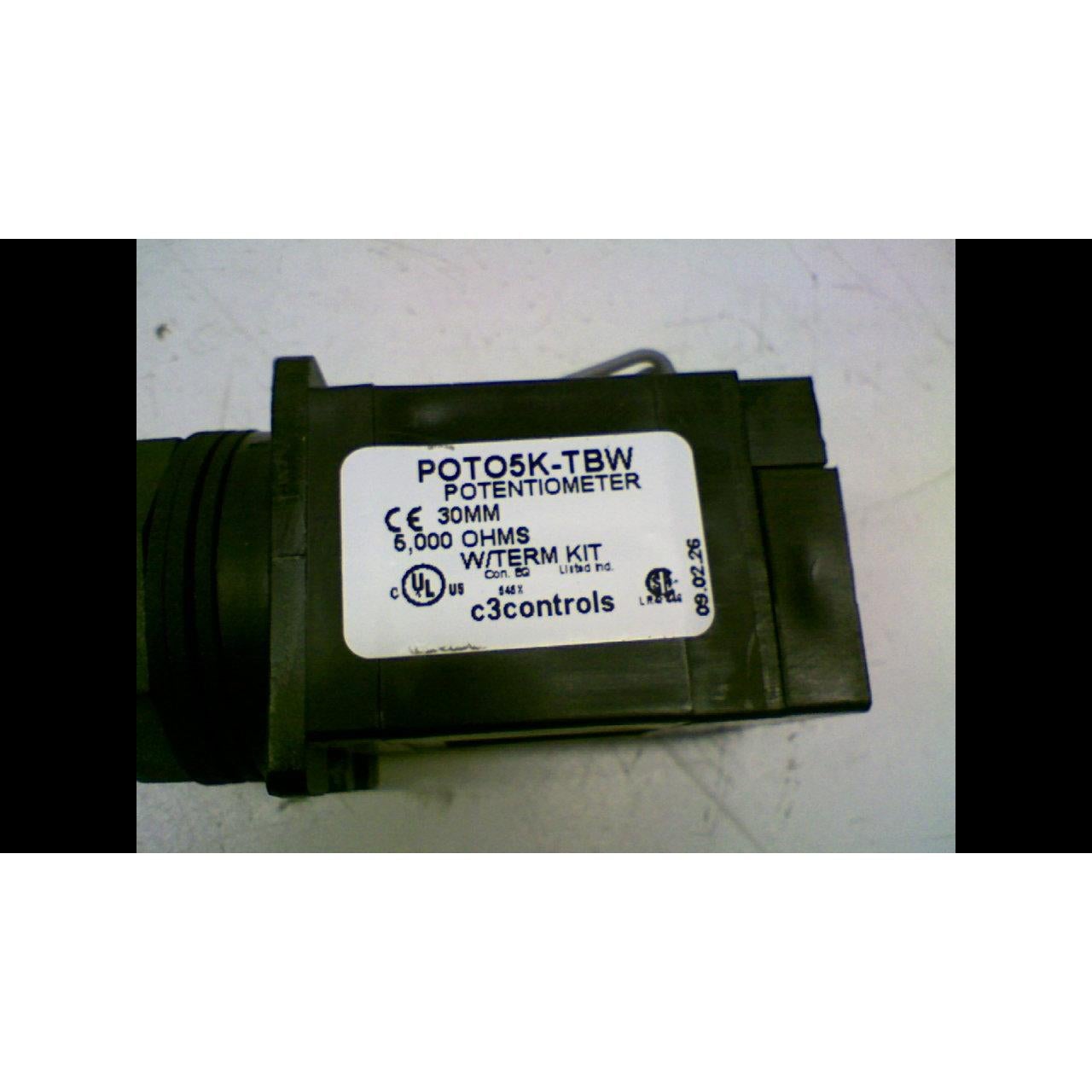 Potenciómetro 30mm 5K Ohm C3 Controls Poliester Negro