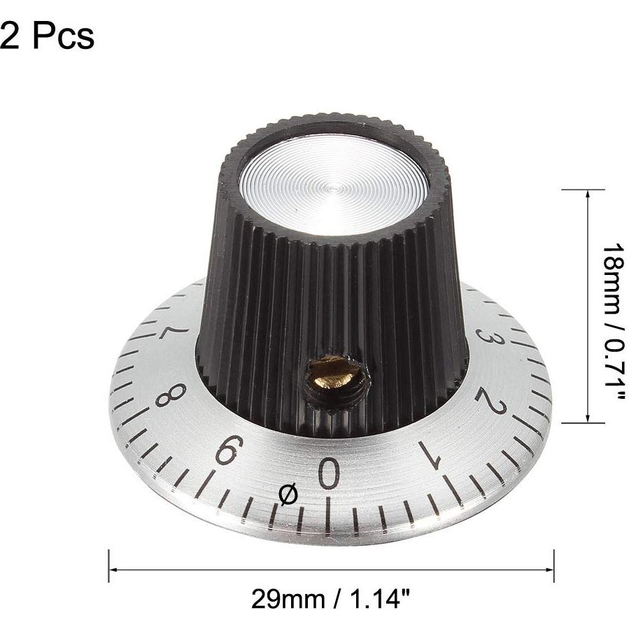 Perillas de Control de Altavoz uxcell 29mm x 18mm - 2 Pcs