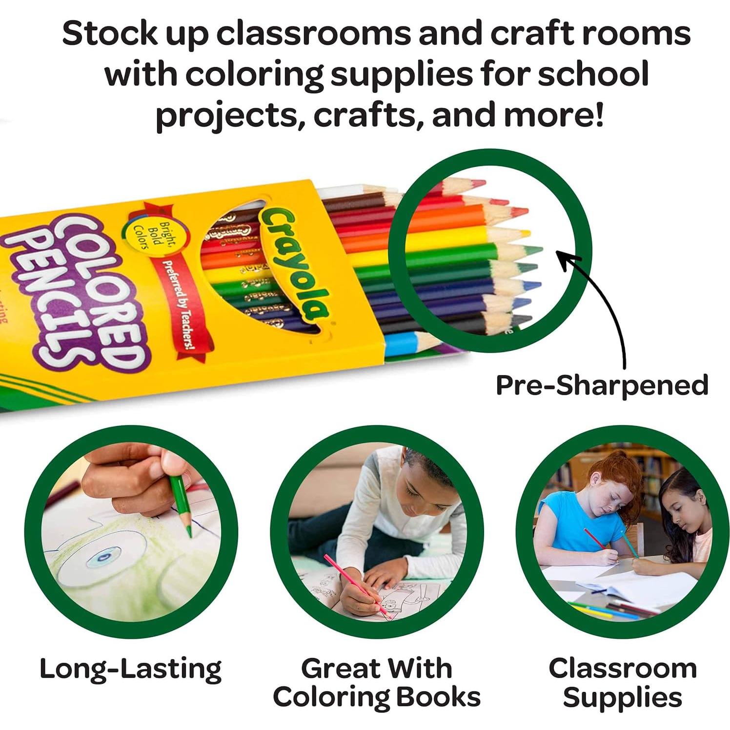 Lápices de Colores Crayola 24pk para Niños - Suministros Escolares