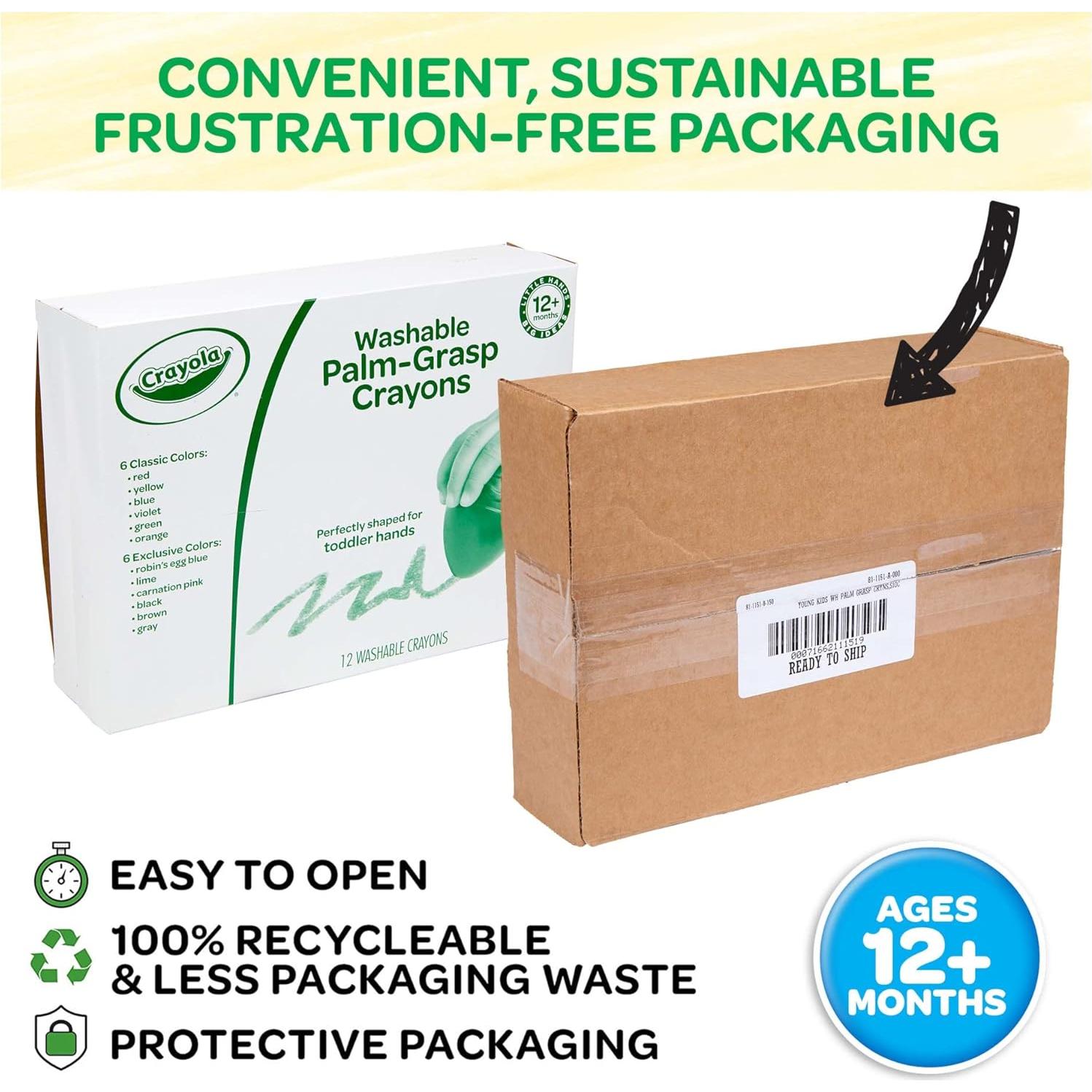 Crayones Jumbo Crayola 12 unidades lavables para niños