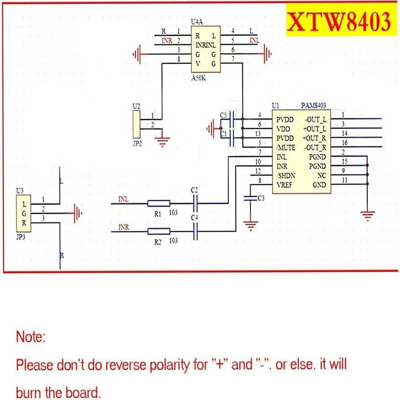 Amplificador Digital PAM8403 5V 3W+3W con Potenciómetro