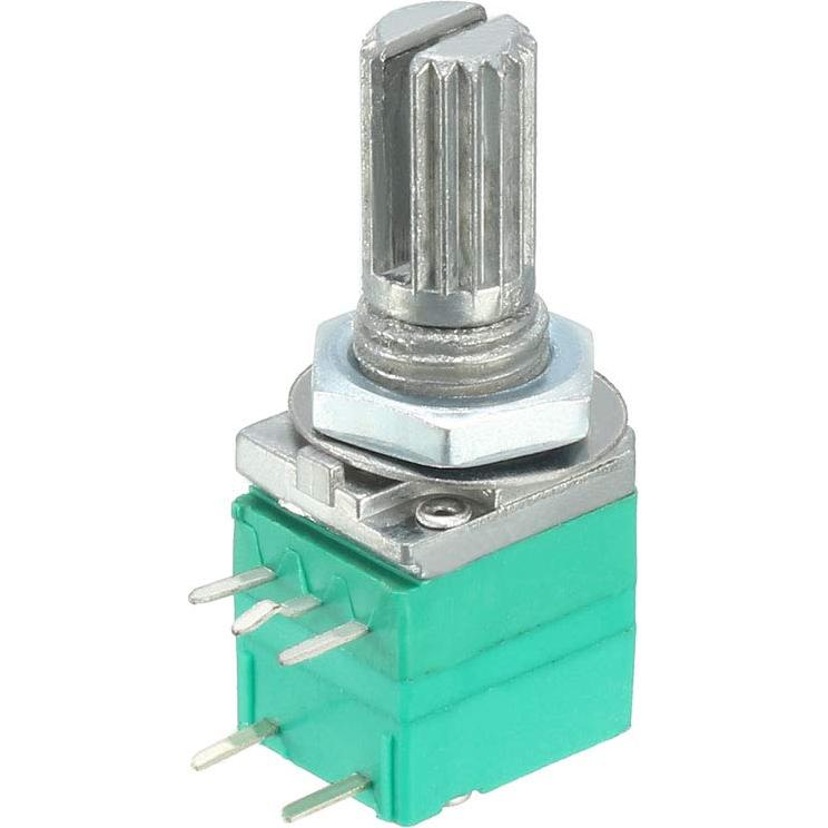 Potenciómetro Rotativo uxcell RK097G 50K Ohm Doble Giro 6 Terminales