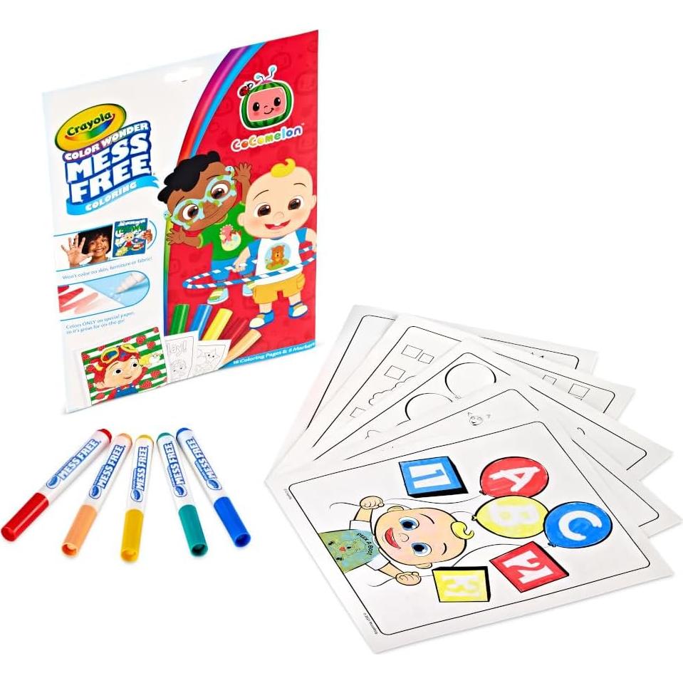 Conjunto de Colorear Crayola Cocomelon 23 Piezas Sin Desorden