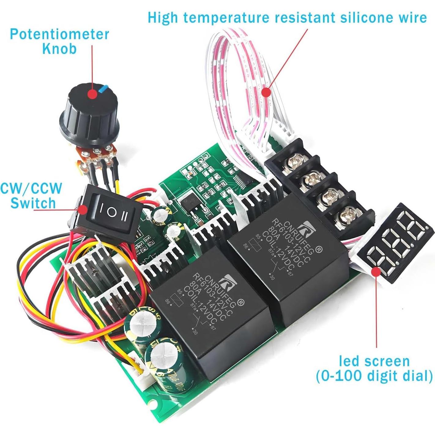 Controlador de Velocidad Motor DC PWM 40A NEWNEWLIU 10-55V