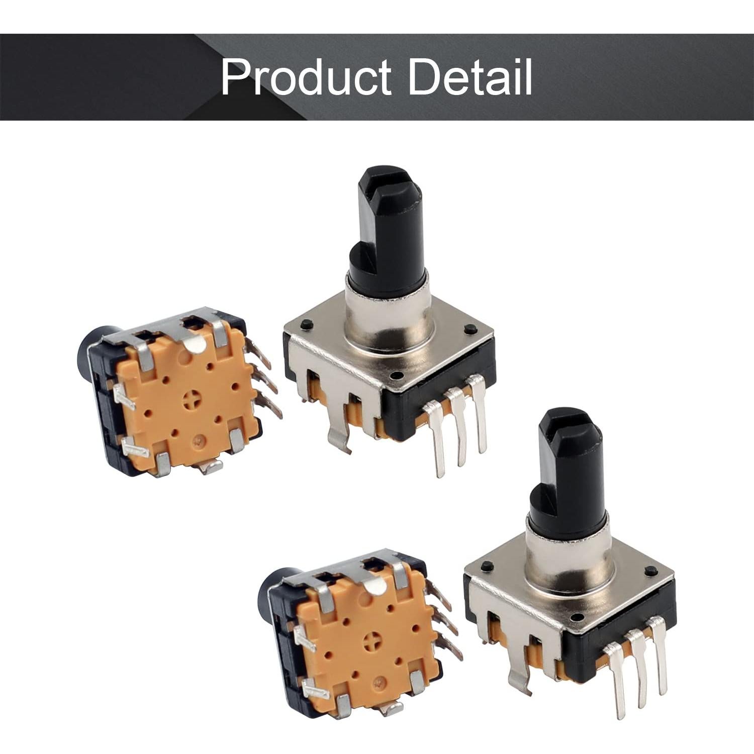 Codificador Rotativo Fielect EC12 360 Grados 7 Pines 14.3mm 5Pcs