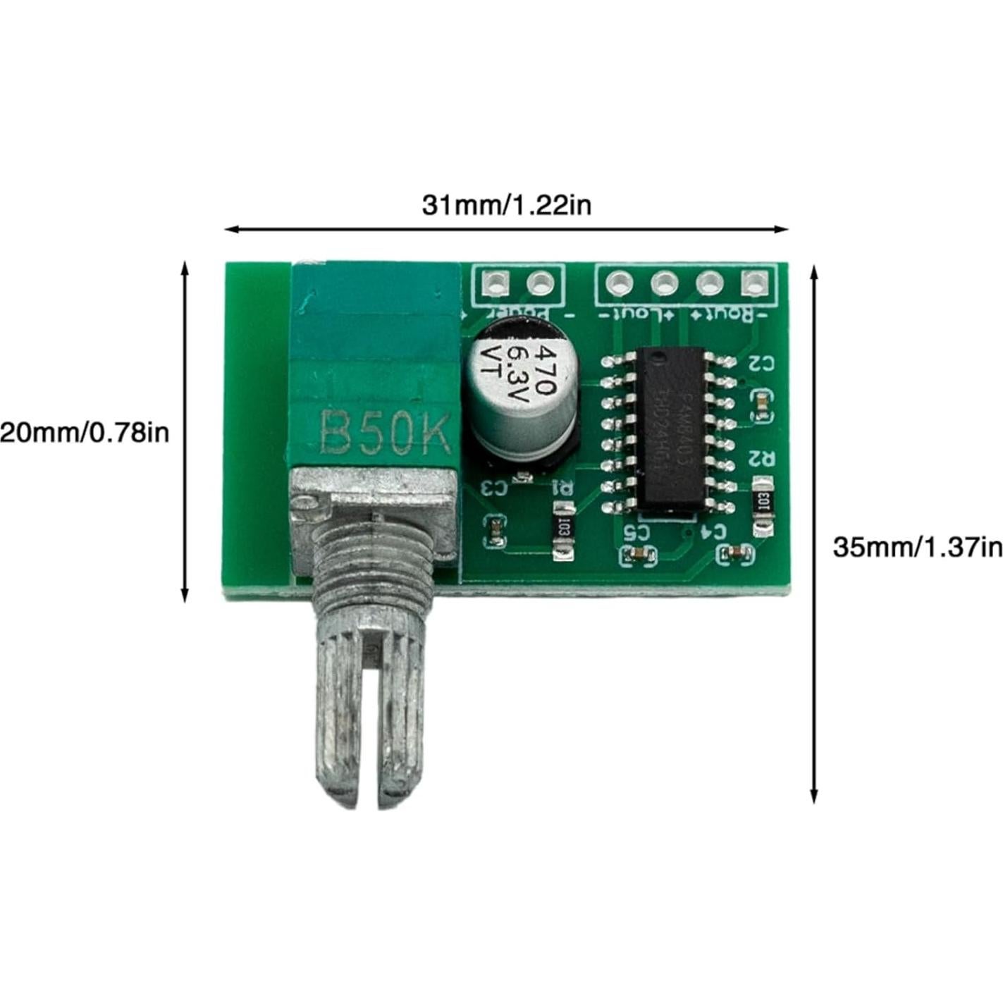 Amplificador Digital Clase D YFUSET PAM8403 2x3W USB