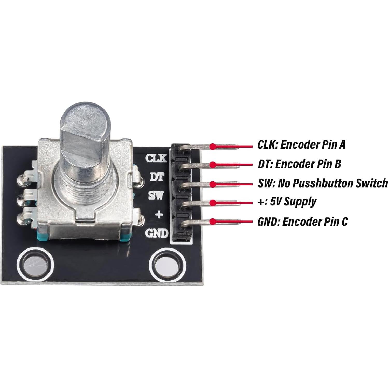 Módulo Codificador Rotativo KY-040 JTAREA 6 Piezas 360 Grados