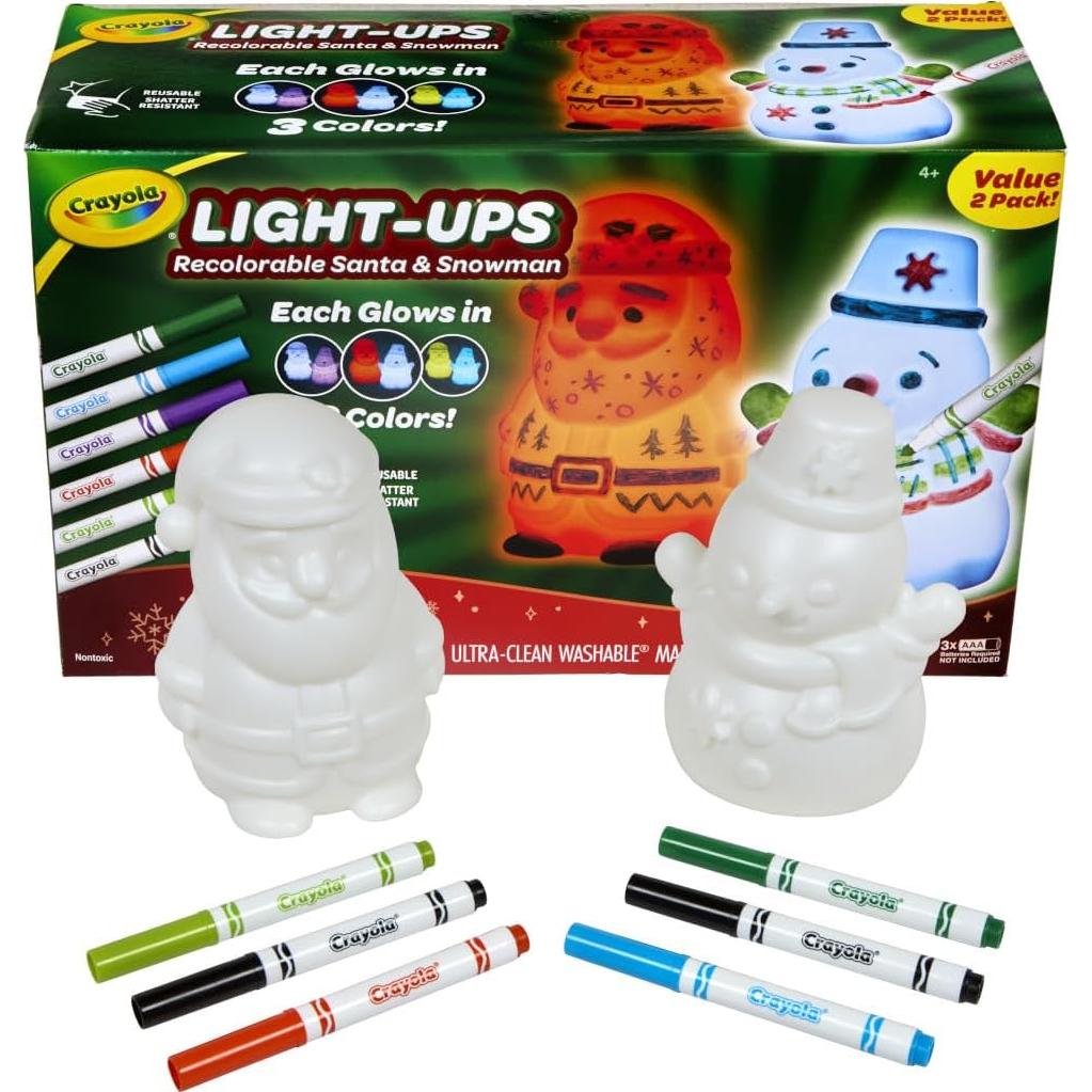 Paquete Santa y Muñeco de Nieve Crayola Luminoso 10,8x29,2cm