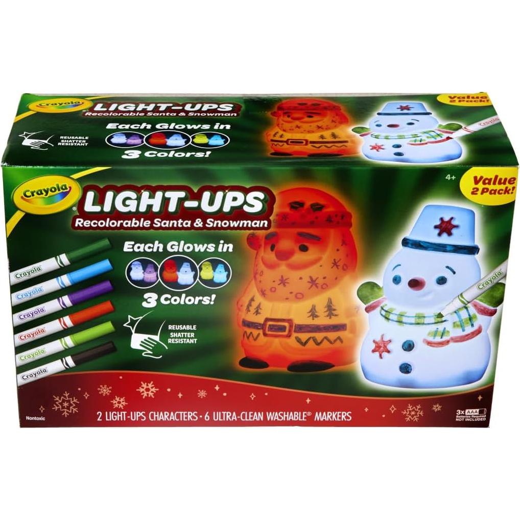 Paquete Santa y Muñeco de Nieve Crayola Luminoso 10,8x29,2cm
