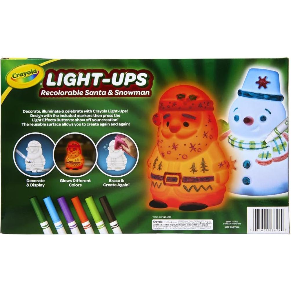 Paquete Santa y Muñeco de Nieve Crayola Luminoso 10,8x29,2cm