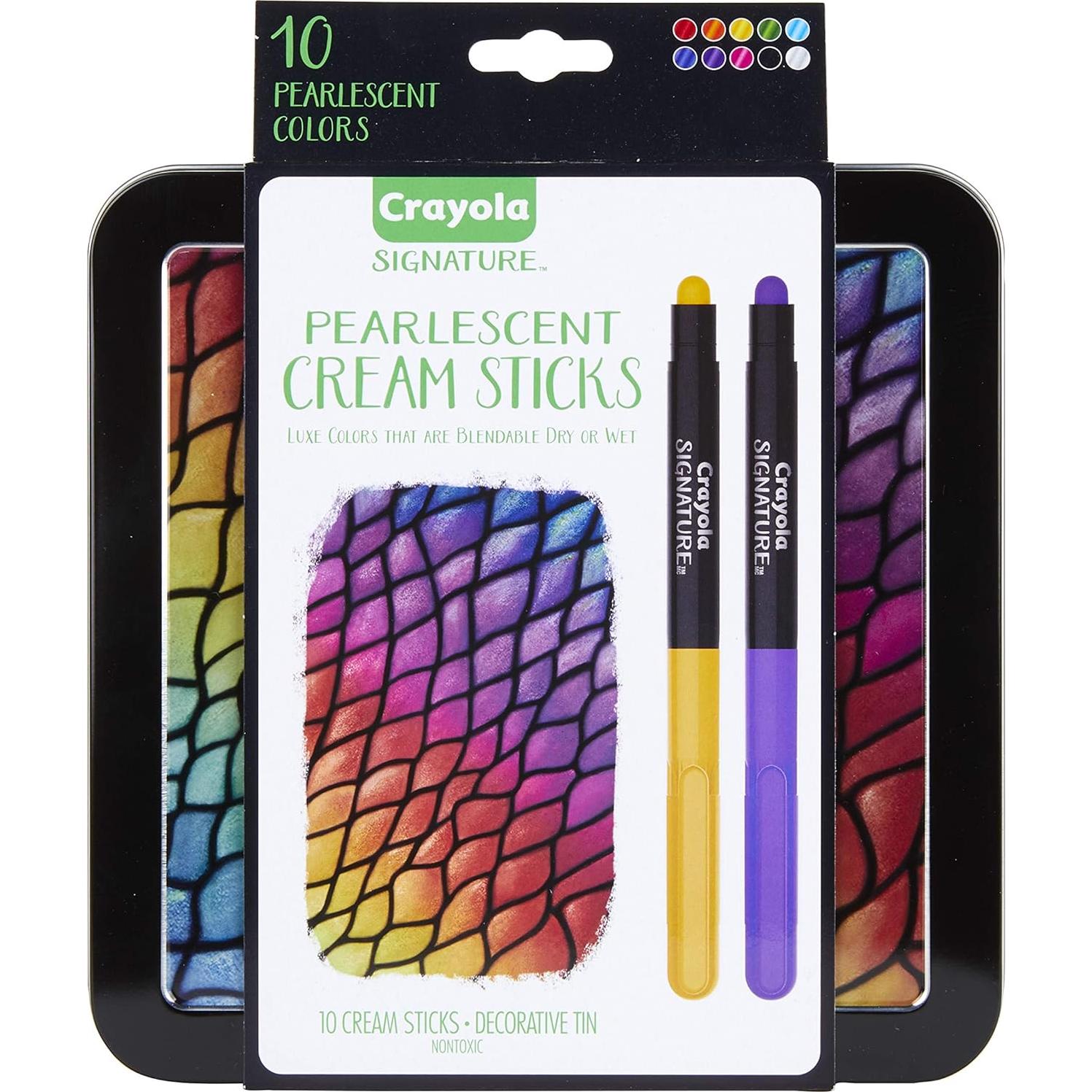Palitos de Crema Perlescentes Crayola Set de 10 Colores