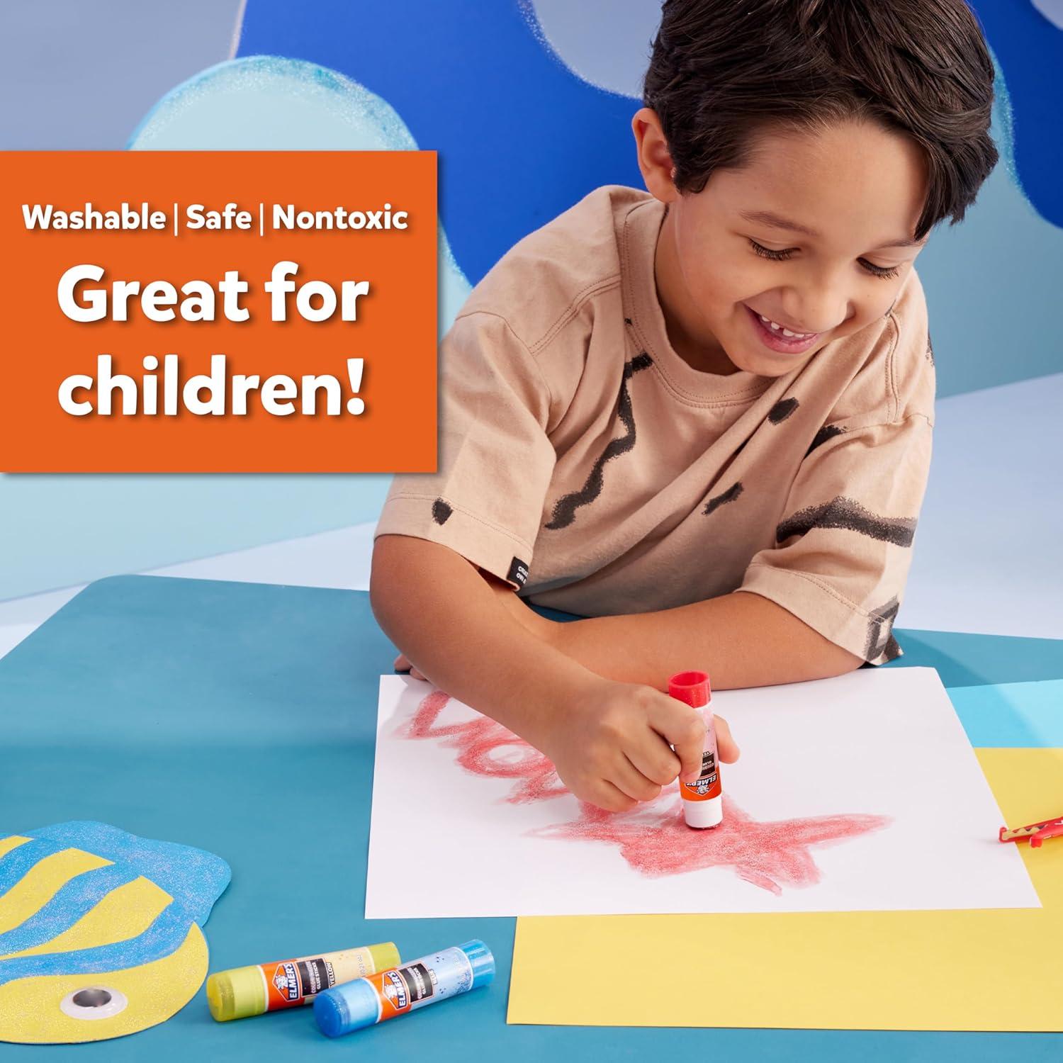 Pegatinas Color 'n Glitz Elmer, Lavables, 12 Piezas, 6 Colores