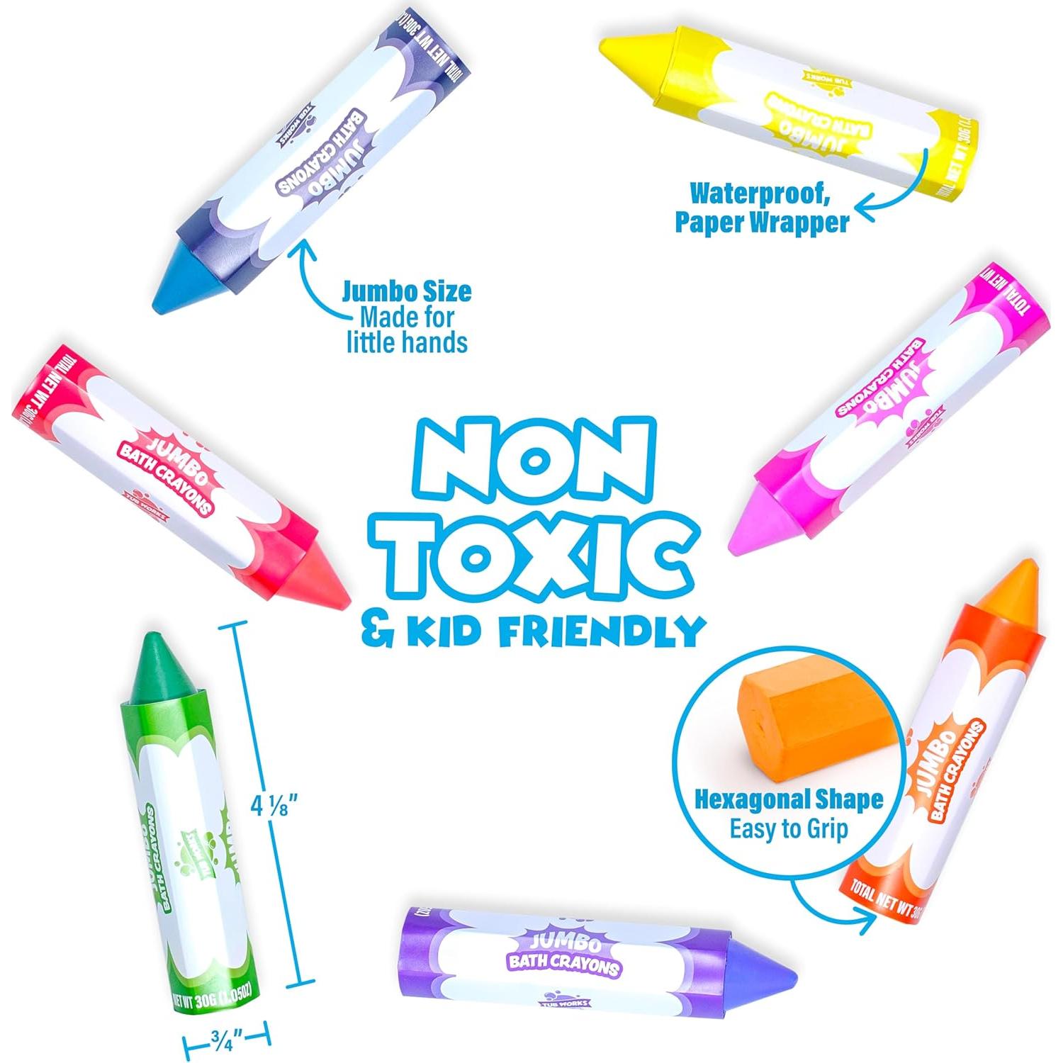 Crayones de Baño Jumbo Tub Works 7 Colores No Tóxicos