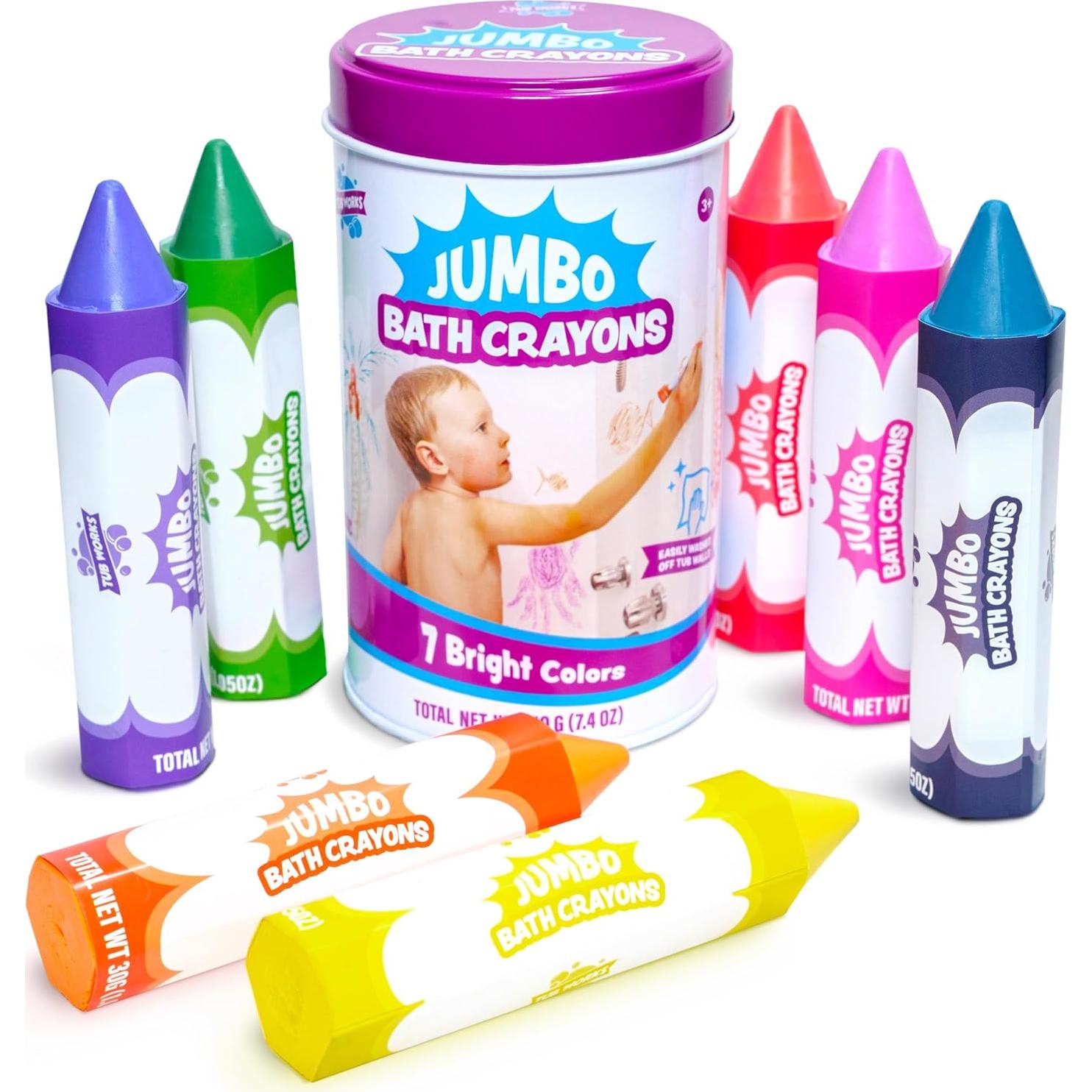Crayones de Baño Jumbo Tub Works 7 Colores No Tóxicos