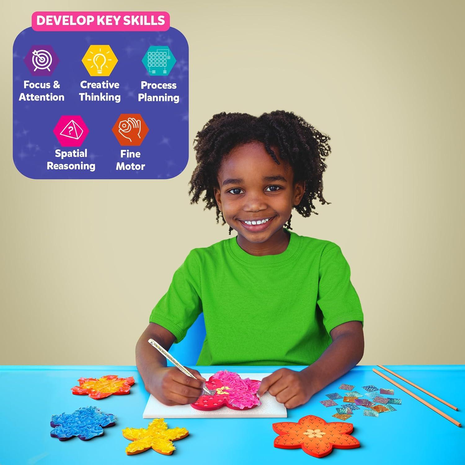 Skillmatics Kit de Manualidades Ramo de Flores DIY 4-9 Años