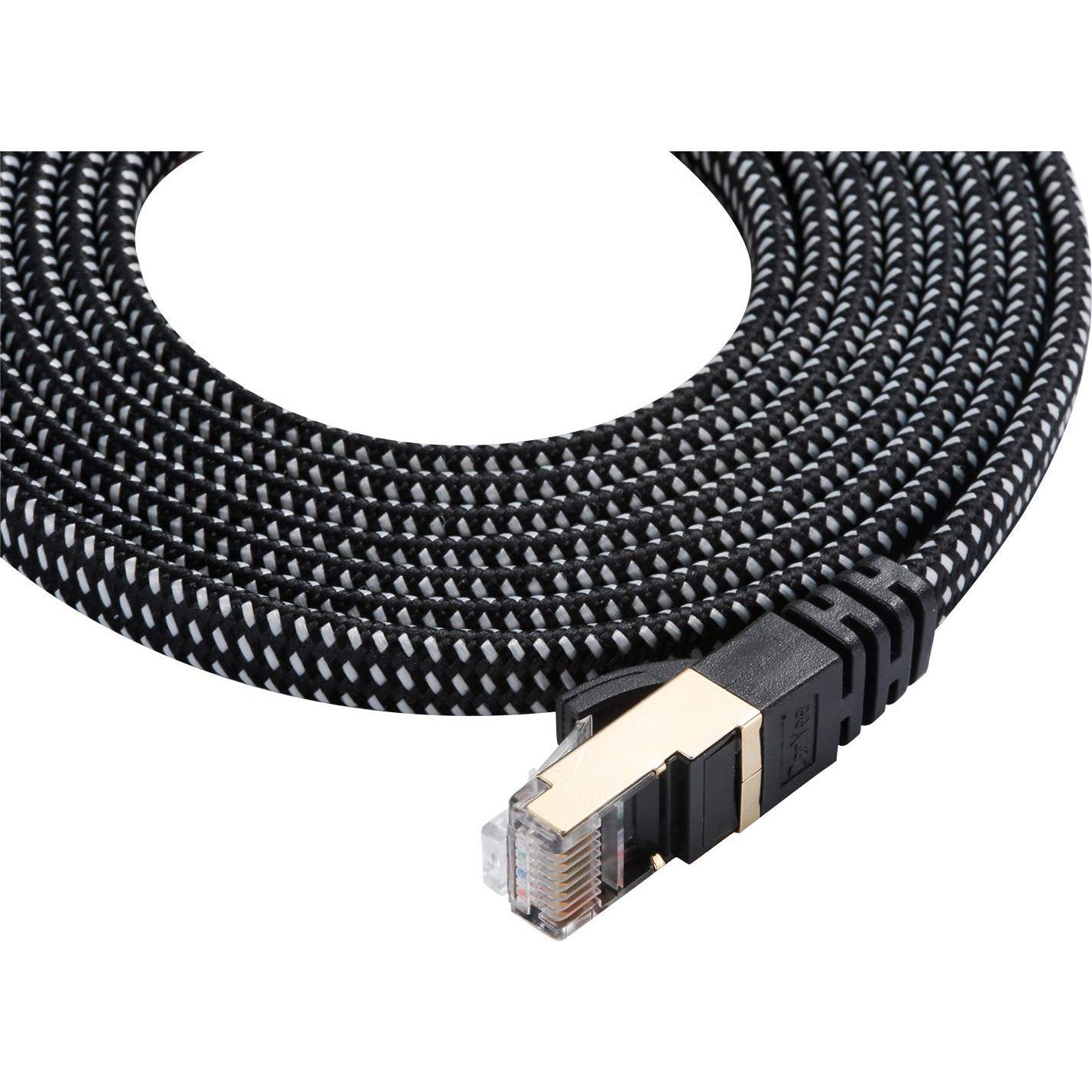 Cable Ethernet Cat 8 DanYee 20.12m STP trenzado nylon RJ45