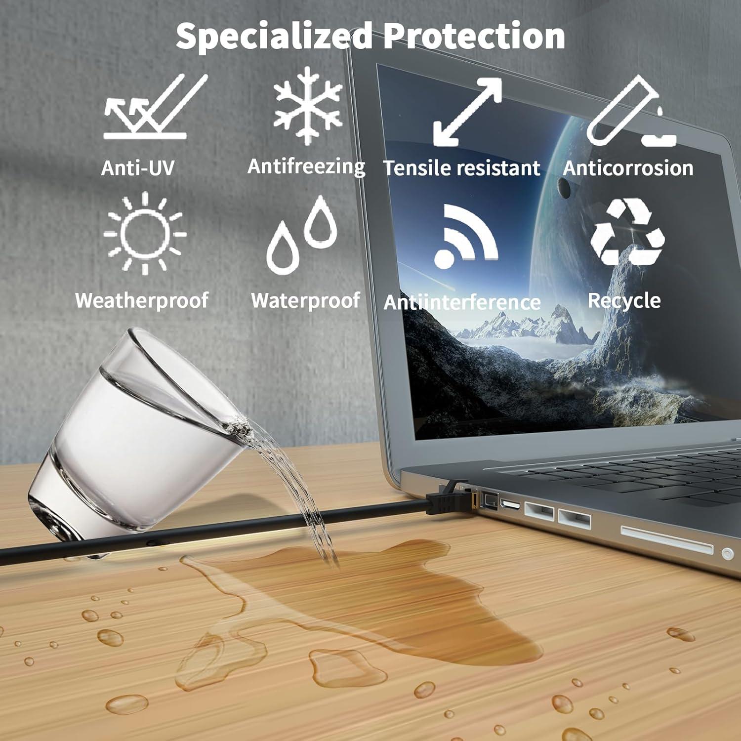 Cable Ethernet Cat 8 3m YSONG 40Gbps 2000MHz Resistente UV