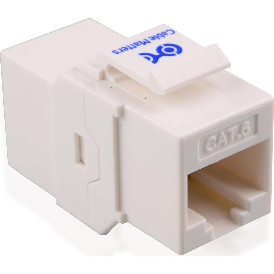 Acoplador Keystone RJ45 Cat6 Cable Matters 5-Pack Blanco