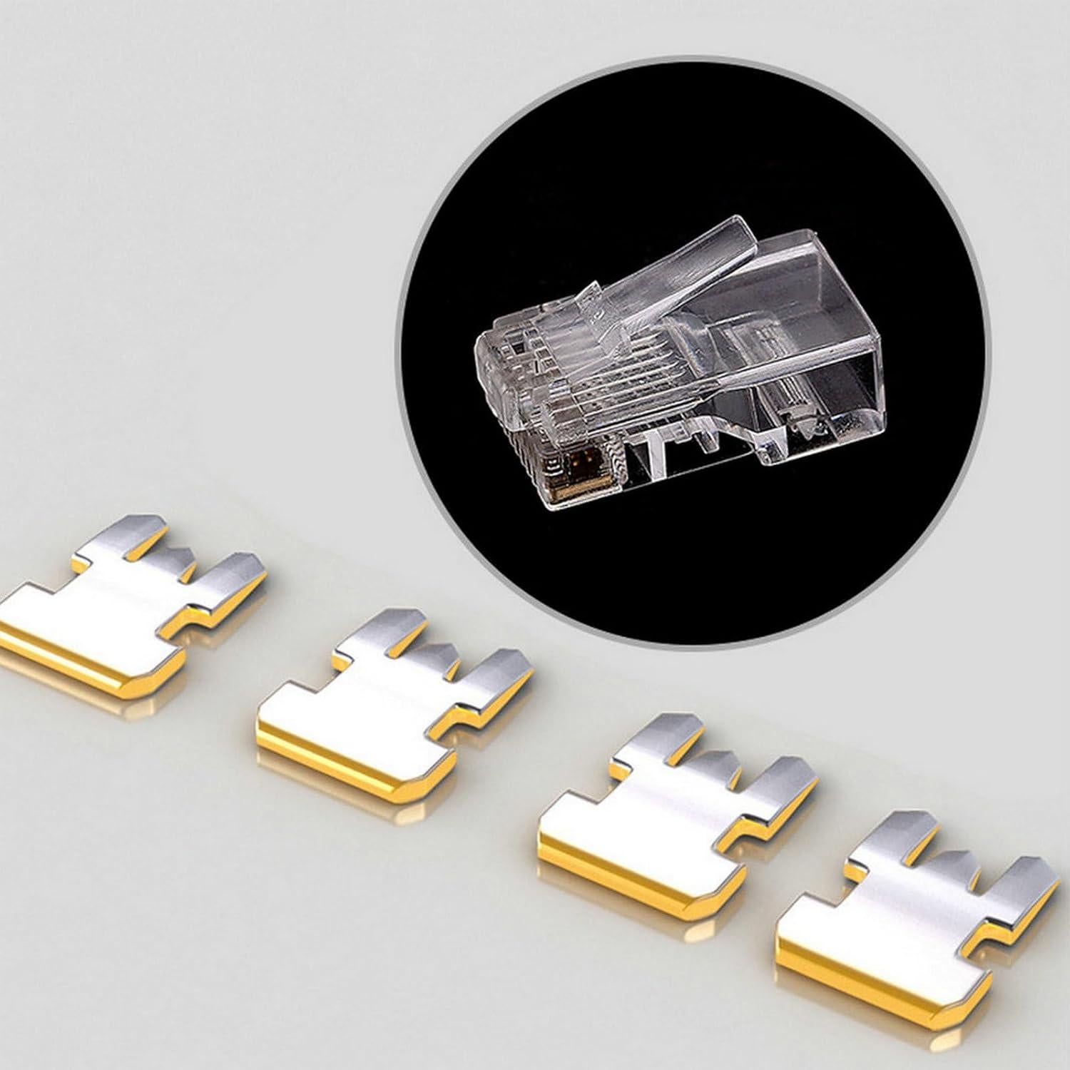 1000 Conectores RJ-45 Cat6 Fjyikj para Cable Ethernet UTP