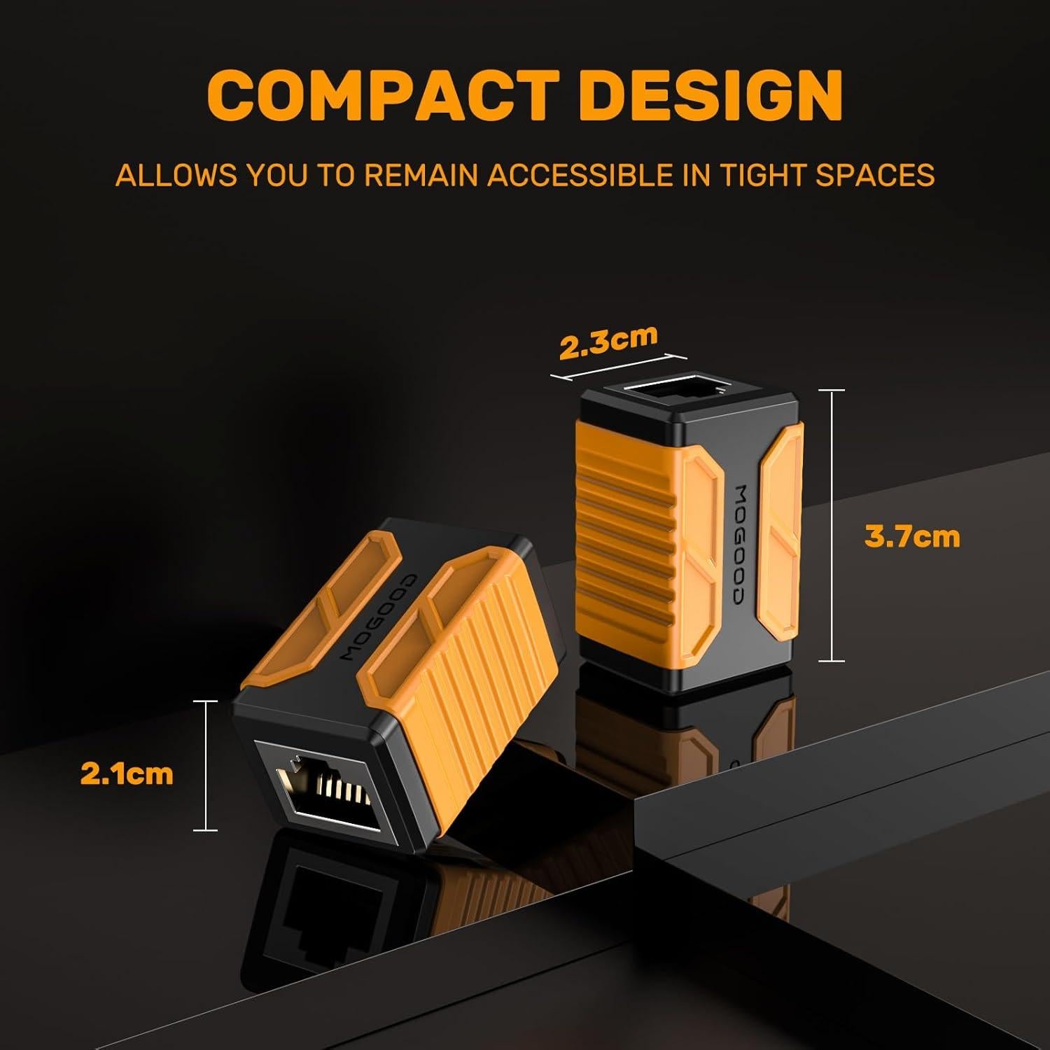 Acoplador RJ45 MOGOOD 10Gbps Hembra a Hembra Cat6