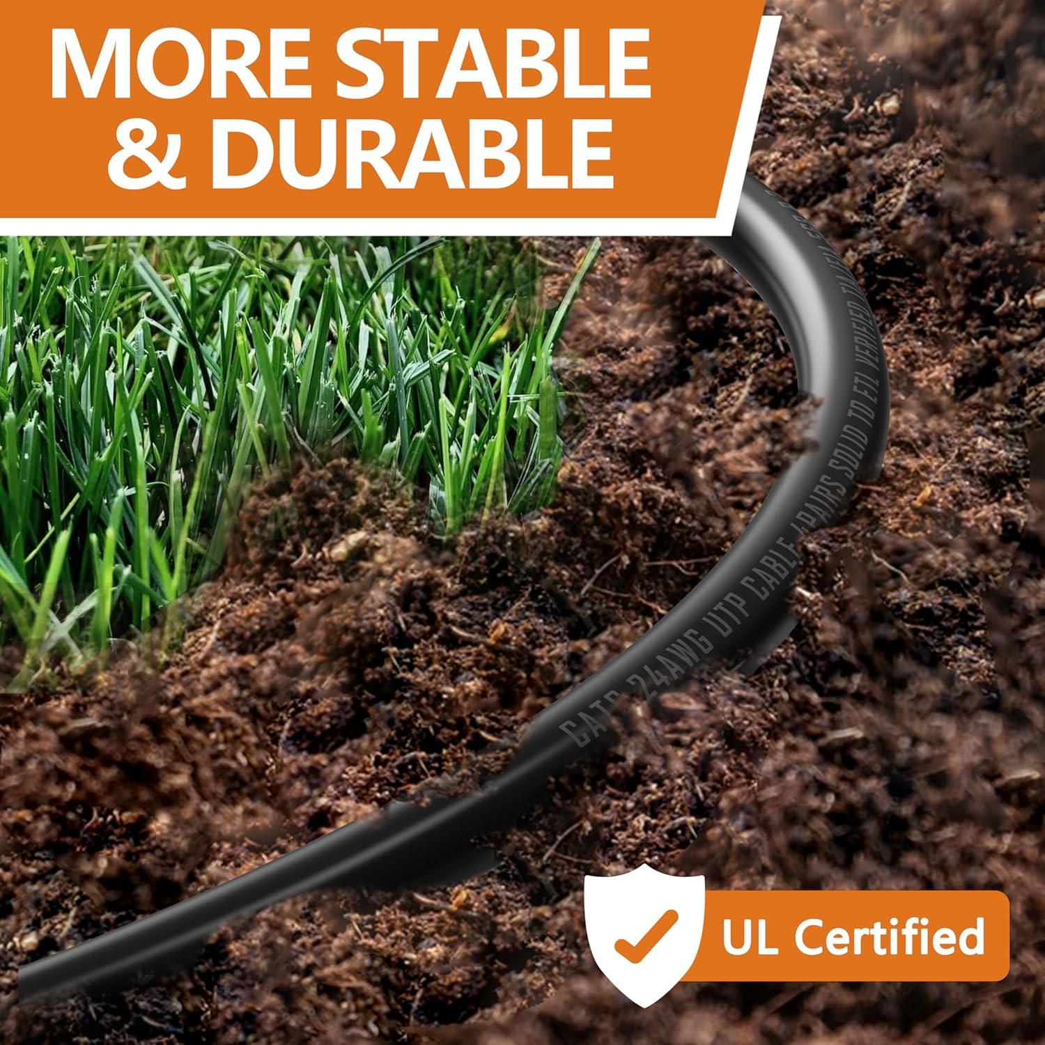 Cable Ethernet 10.67m Brozzag Cat6 Cobre Puro 40Gbps Negro