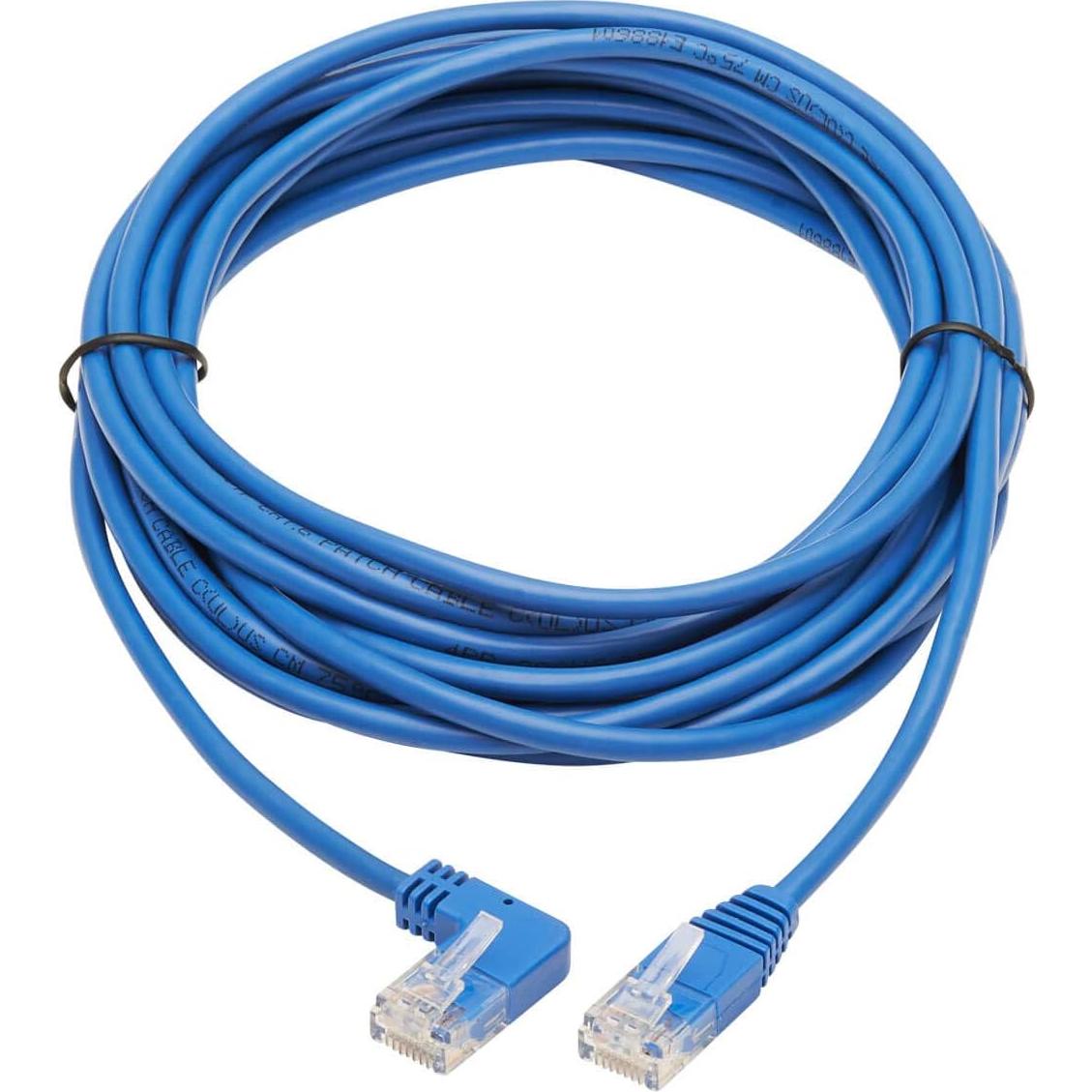 Cable Ethernet Cat6 Tripp Lite 4.57 m Ángulo Izquierdo Azul