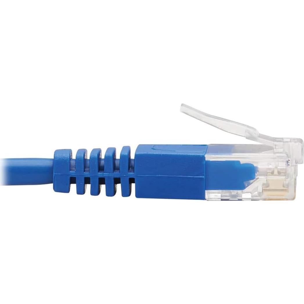 Cable Ethernet Cat6 Tripp Lite 4.57 m Ángulo Izquierdo Azul