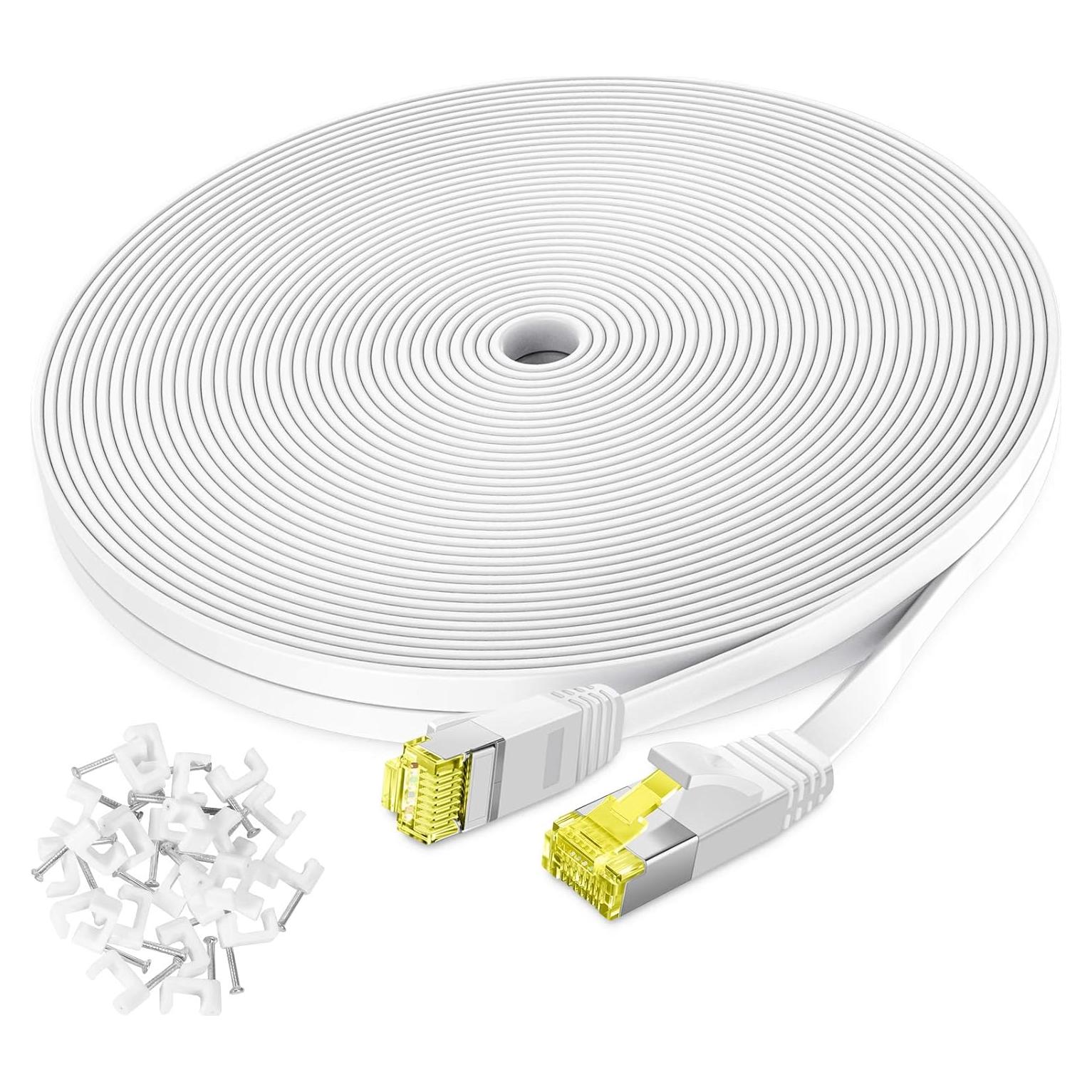 Cable Ethernet Cat 6 Aoforz 30.48 m Blanco Alta Velocidad