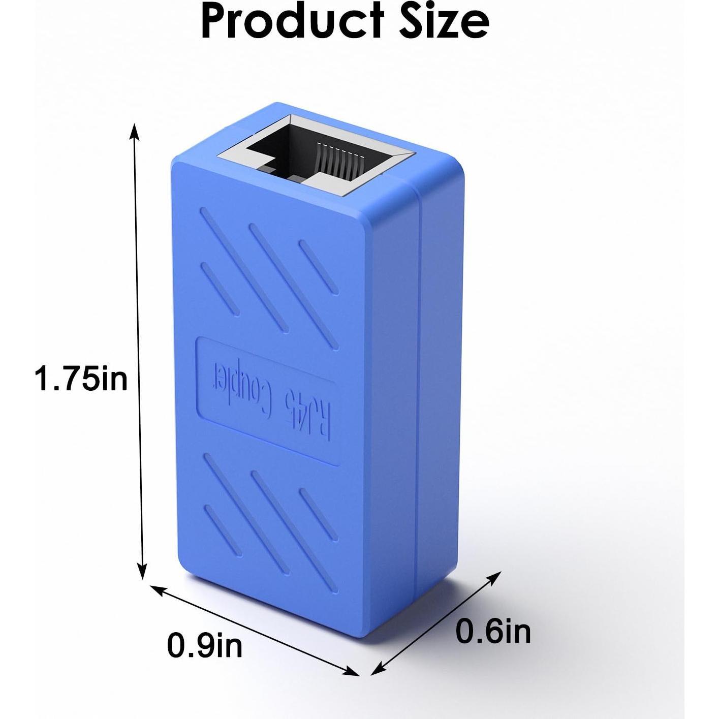 Acoplador Ethernet RJ45 Oneme Cat6 Femenino a Femenino - 10 Piezas Azul