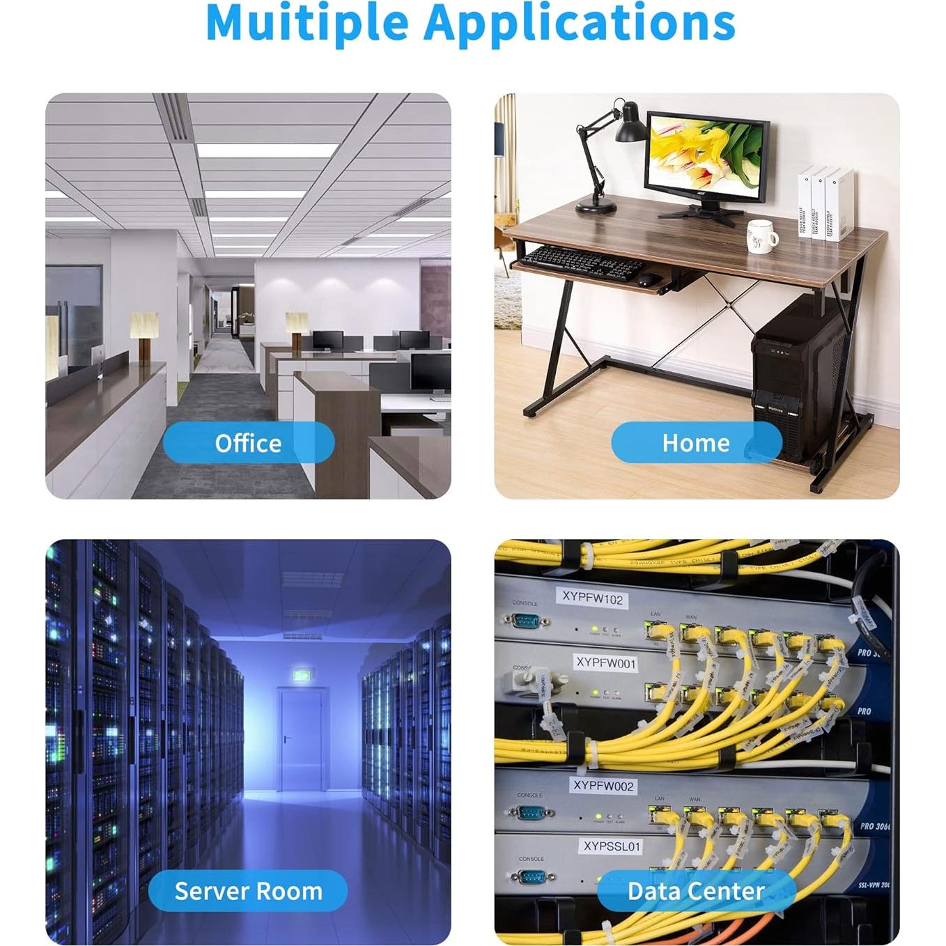 Cable Ethernet Cat6 RIIEYOCA 30cm Alta Velocidad 8 Unidades
