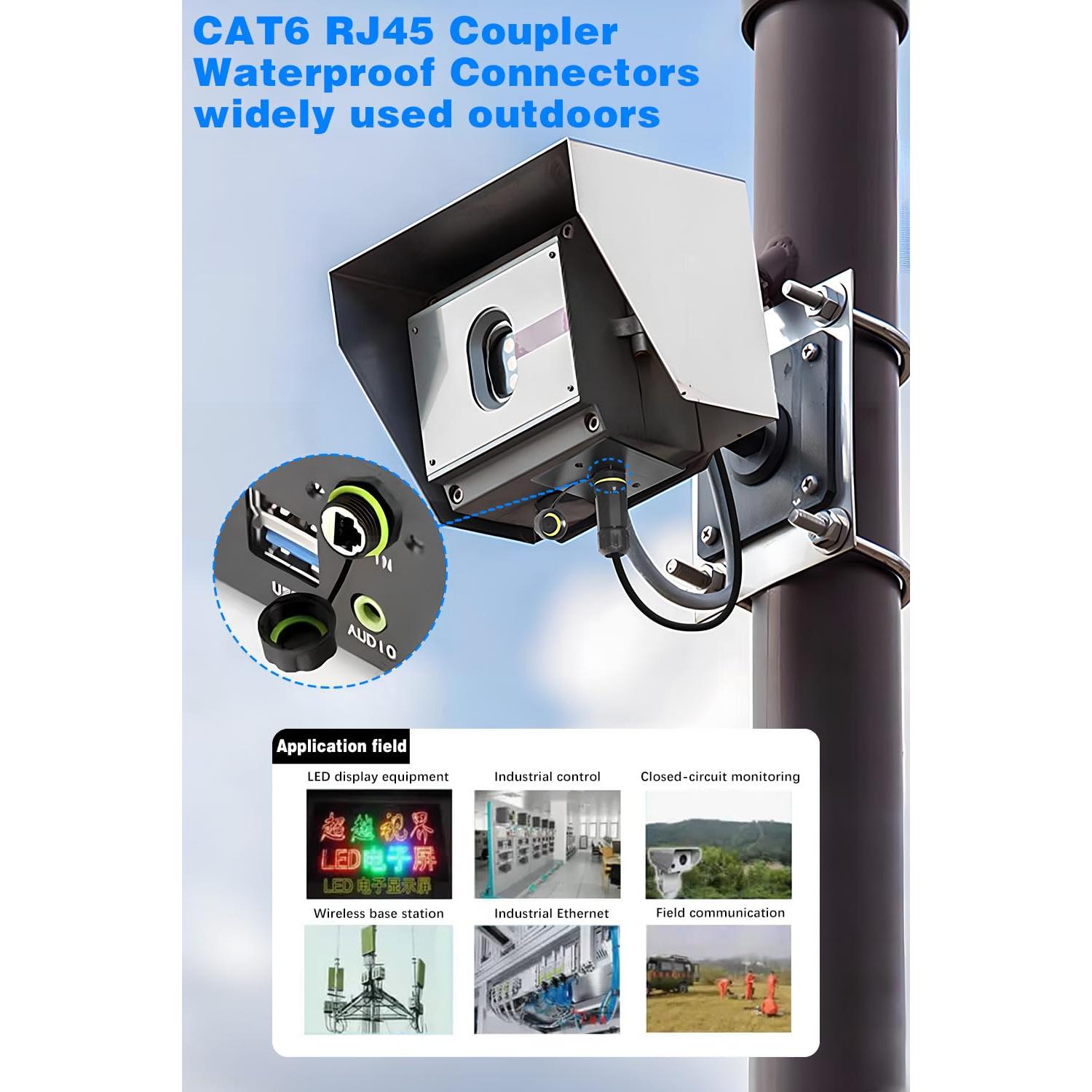 Acoplador RJ45 Impermeable Duttek IP68 Cat6 Femenino a Femenino