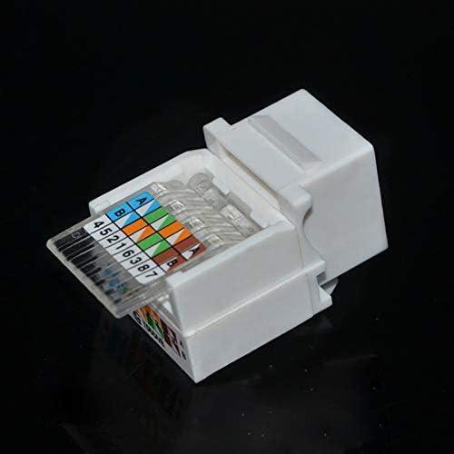 Conector Adaptador Keystone RJ45 Antrader Cat5e/Cat6 - 10 Unidades
